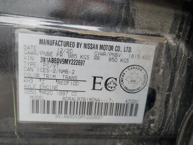 2021 NISSAN SENTRA SR - 3N1AB8DV9MY222697