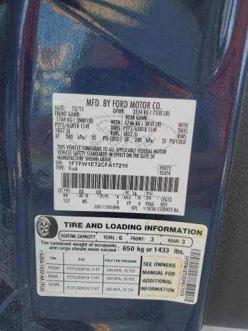 2012 FORD F150 SUPERCREW - 1FTFW1ET2CFA17210