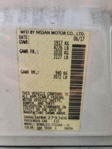 2017 NISSAN ALTIMA 2.5 1N4AL3AP8HC279366
