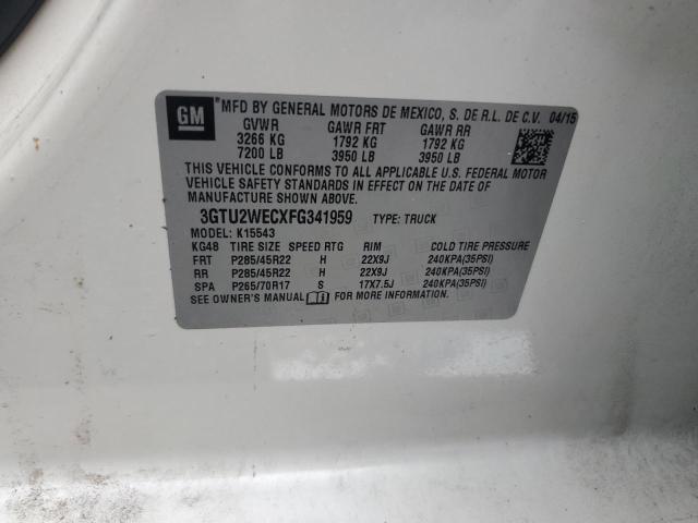 2015 GMC SIERRA K1500 DENALI - 3GTU2WECXFG341959