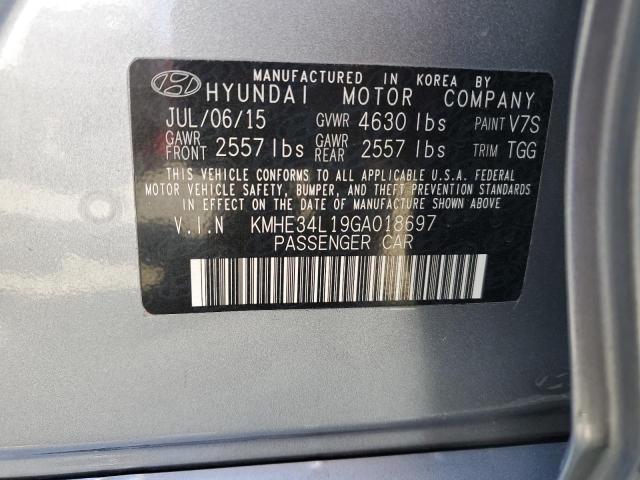 2016 HYUNDAI SONATA HYB KMHE34L19GA018697