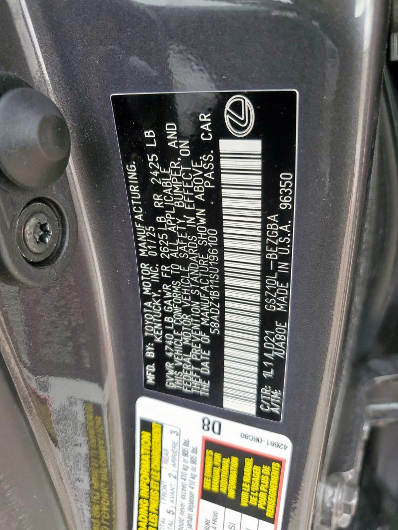 2025 LEXUS ES 350 BAS 58ADZ1B11SU196100