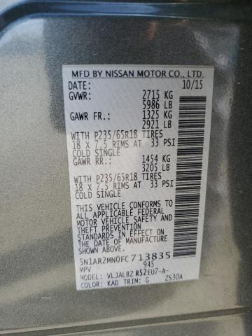 2015 NISSAN PATHFINDER S 5N1AR2MN0FC713835