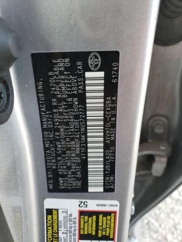 2022 TOYOTA CAMRY XLE 4T1F31AK1NU572777