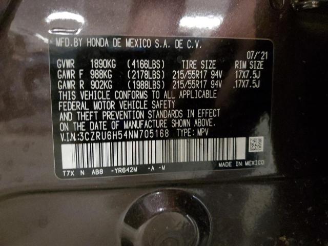 2022 HONDA HR-V EX 3CZRU6H54NM705168