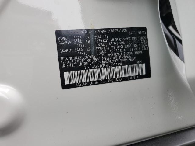 2025 SUBARU OUTBACK TO - 4S4BTGPDXS3274790