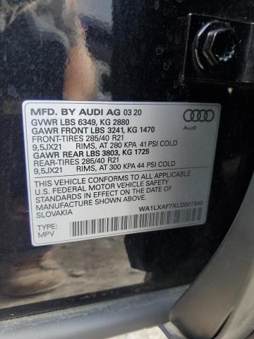 2020 AUDI Q7 PREMIUM WA1LXAF7XLD007340