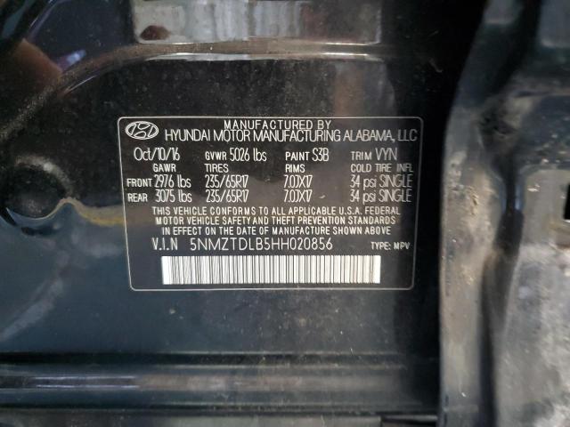 2017 HYUNDAI SANTA FE S - 5NMZTDLB5HH020856
