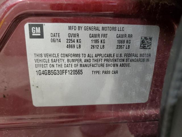 2015 BUICK LACROSSE 1G4GB5G30FF120565