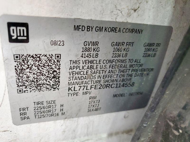 2024 CHEVROLET TRAX LS KL77LFE20RC114558