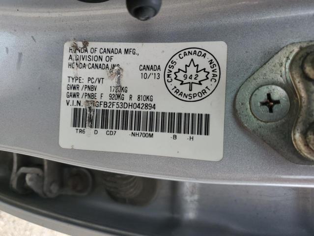 2013 HONDA CIVIC LX - 2HGFB2F53DH042894
