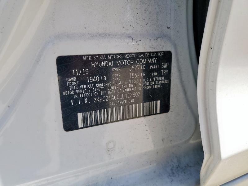 2020 HYUNDAI ACCENT SE 3KPC24A60LE113802