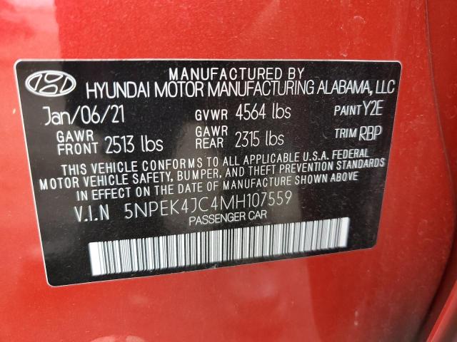 2021 HYUNDAI SONATA N L 5NPEK4JC4MH107559