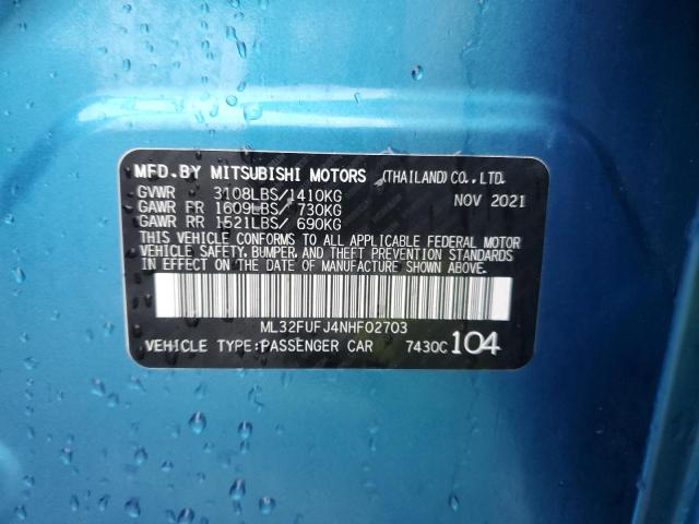 2022 MITSUBISHI MIRAGE G4 ML32FUFJ4NHF02703