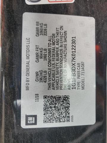 2019 CHEVROLET CAMARO LS - 1G1FB3DX7K0122301