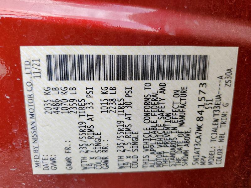 2021 NISSAN ROGUE SL #3265453340