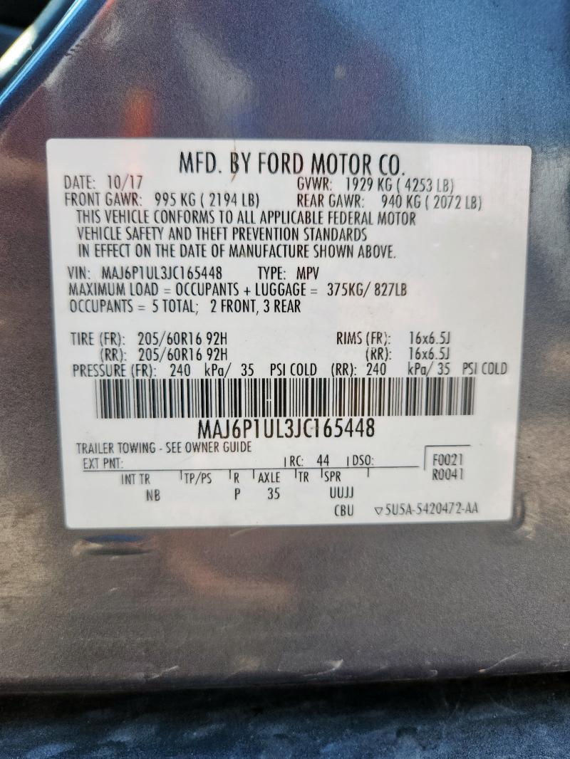 2018 FORD ECOSPORT SE - MAJ6P1UL3JC165448