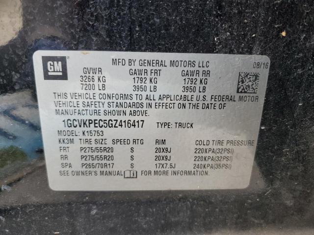 2016 CHEVROLET SILVERADO 1GCVKPEC5GZ416417