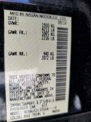 2015 NISSAN ALTIMA 2.5 1N4AL3AP6FC175861