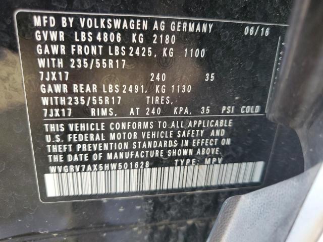 2017 VOLKSWAGEN TIGUAN WOL WVGRV7AX5HW501628