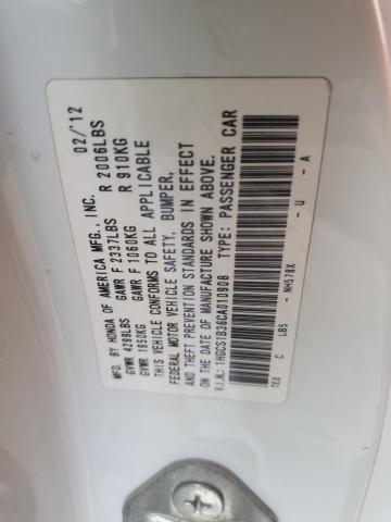 2012 HONDA ACCORD LX - 1HGCS1B36CA010908