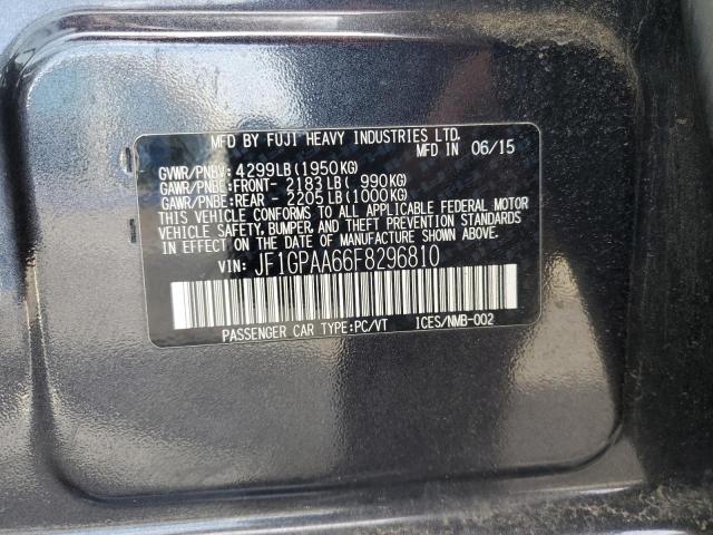 2015 SUBARU IMPREZA JF1GPAA66F8296810