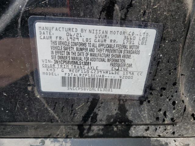 2021 NISSAN KICKS S 3N1CP5BV0ML513081