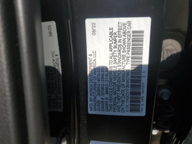 2022 HONDA ACCORD SPORT - 1HGCV1F36NA076802