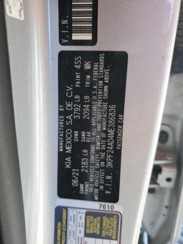 2021 KIA FORTE FE 3KPF24AD4ME386836