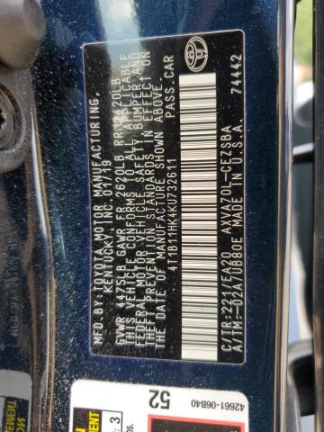 2019 TOYOTA CAMRY L - 4T1B11HK4KU732611