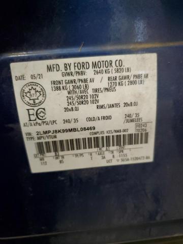 2021 LINCOLN NAUTILUS R 2LMPJ8K99MBL08469