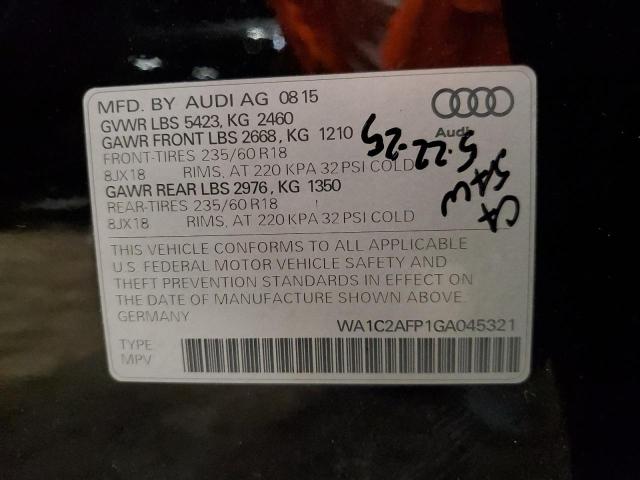 2016 AUDI Q5 PREMIUM WA1C2AFP1GA045321