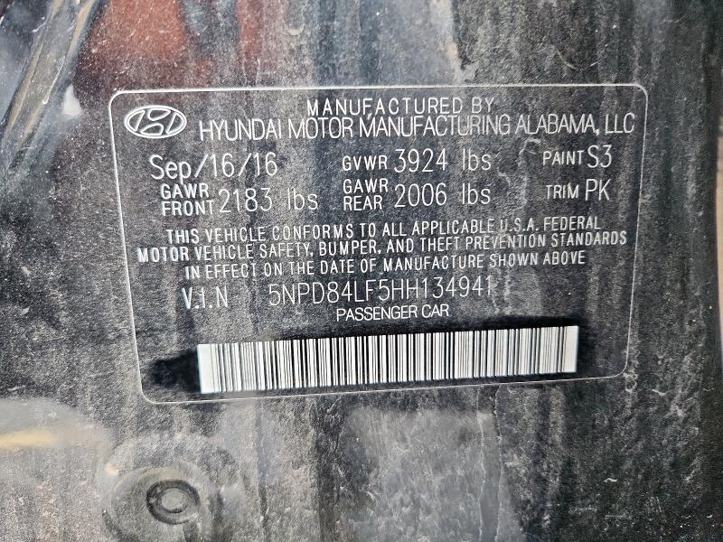 2017 HYUNDAI ELANTRA SE - 5NPD84LF5HH134941