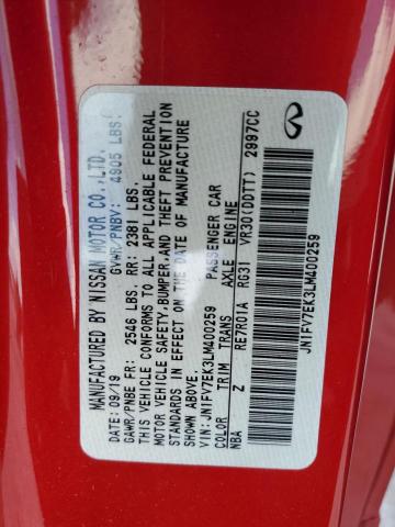 2020 INFINITI Q60 RED SP JN1FV7EK3LM400259