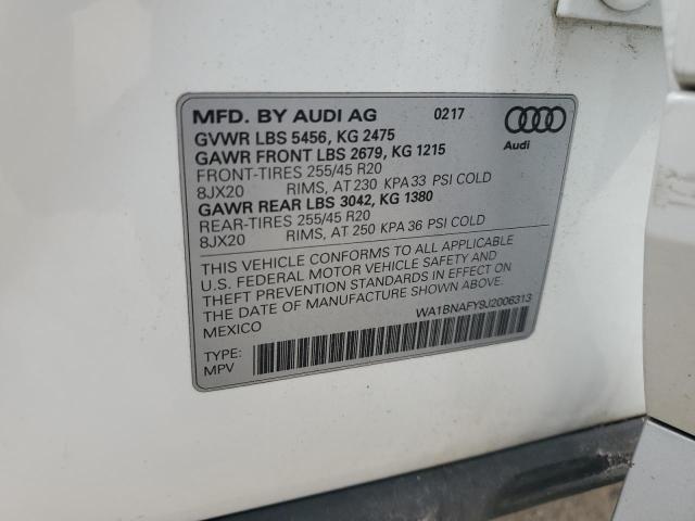 2018 AUDI Q5 PREMIUM WA1BNAFY9J2006313