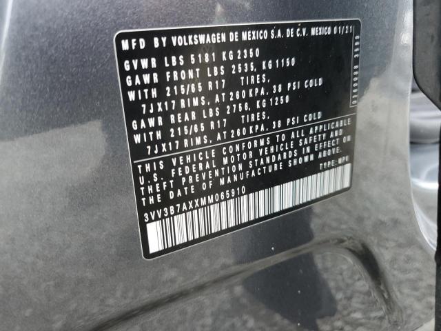 2021 VOLKSWAGEN TIGUAN SE 3VV3B7AXXMM065910