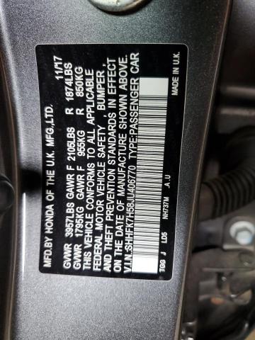 2018 HONDA CIVIC EX SHHFK7H58JU406770