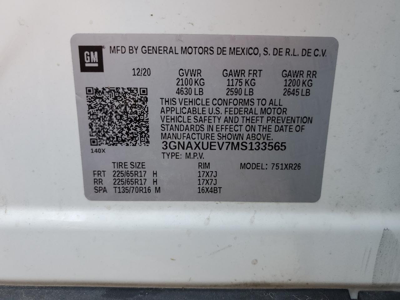 CHEVROLET EQUINOX LT