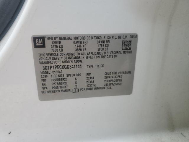 2016 GMC SIERRA C15 3GTP1PECXGG341144