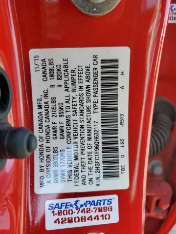 2016 HONDA CIVIC TOURING 2HGFC1F96GH632117