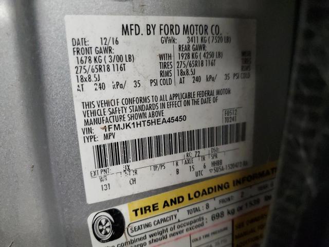 2017 FORD EXPEDITION 1FMJK1HT5HEA45450