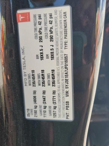 2018 TESLA MODEL 3 5YJ3E1EA7JF016057