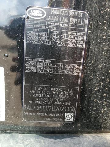 2020 LAND ROVER DEFENDER 1 SALEXEEU7L2021360