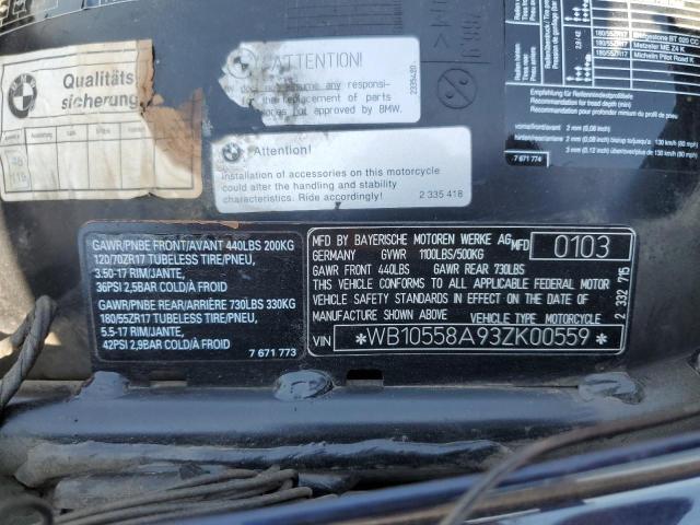 2003 BMW K1200 GT WB10558A93ZK00559