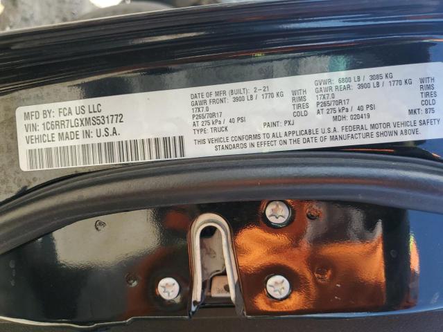 2021 RAM 1500 CLASS - 1C6RR7LGXMS531772