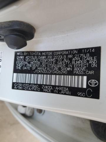 2015 TOYOTA PRIUS JTDKN3DU2F0426290