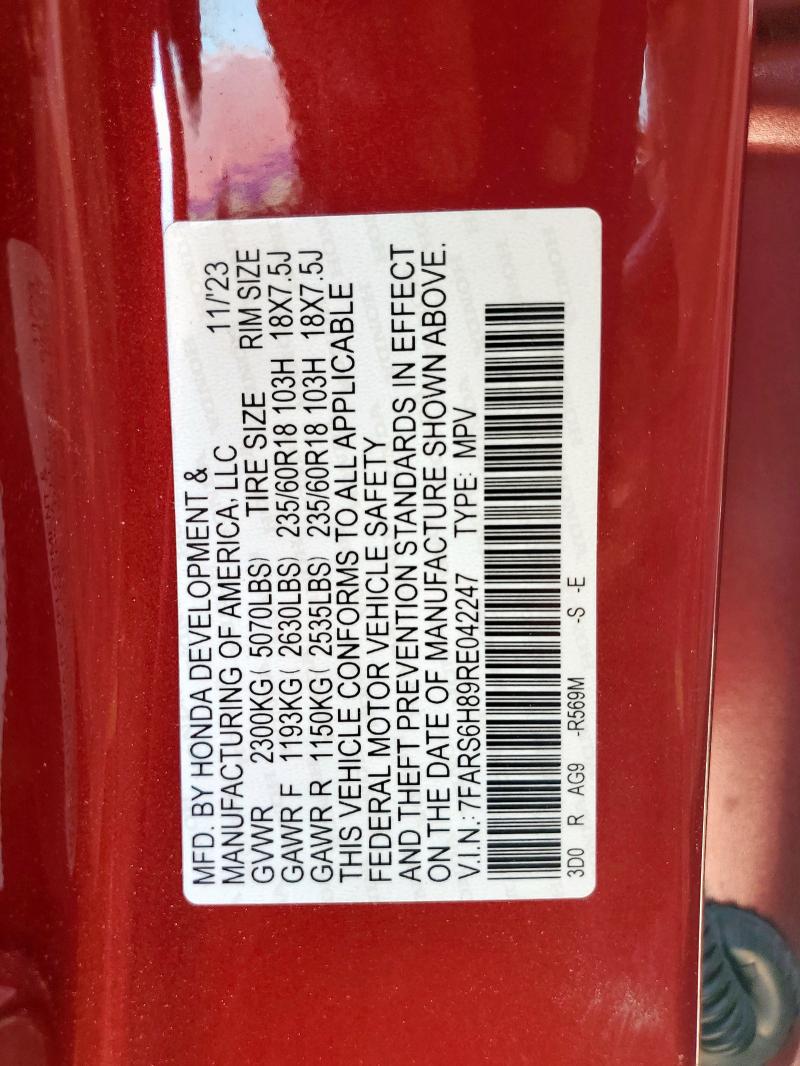 2024 HONDA CR-V SPORT 7FARS6H89RE042247