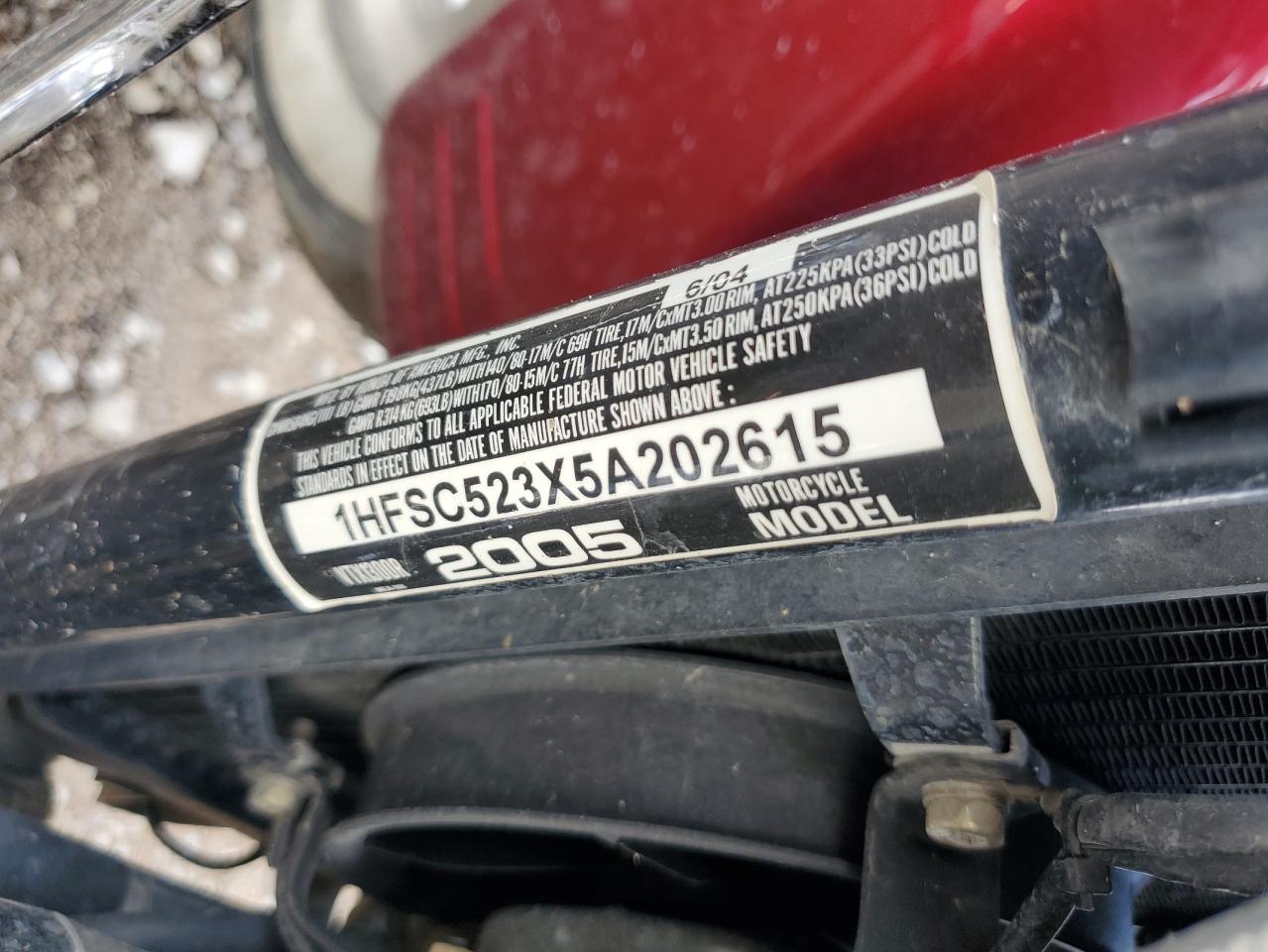 Lot #3265080874 2005 HONDA VTX1300 R