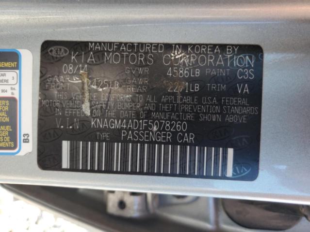 2015 KIA OPTIMA HYBRID KNAGM4AD1F5078260
