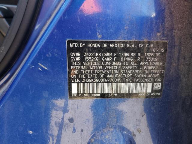 2015 HONDA FIT EX 3HGGK5G88FM770049